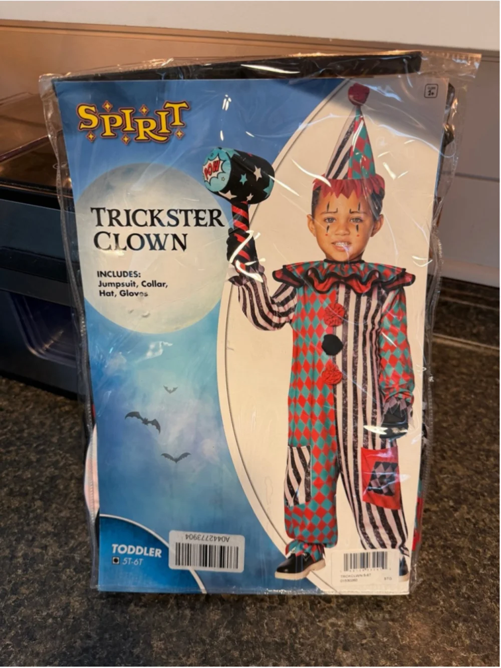 New Spirit Halloween Kids Trickster Clown Costume Halloween